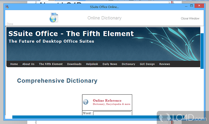 Simple-to-use environment - Screenshot of SSuite Office - WordGraph