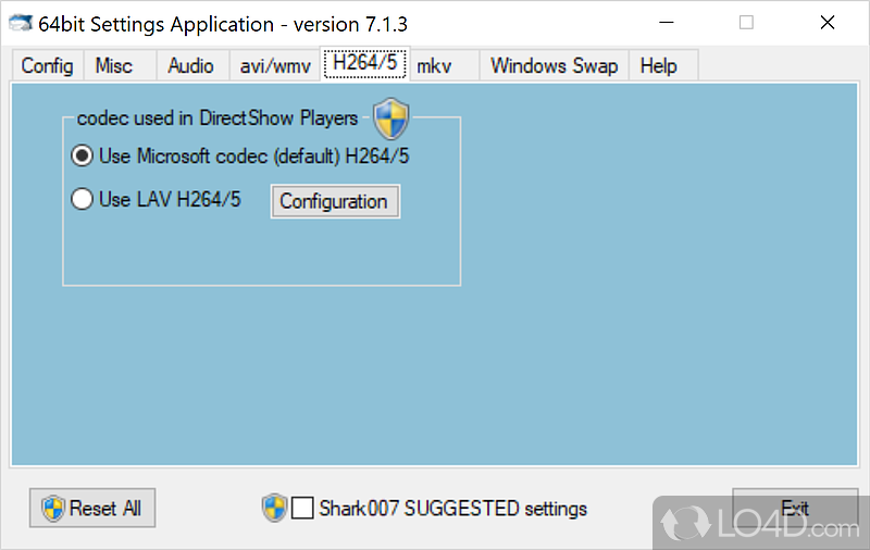 Reliable codec pack - Screenshot of Shark007 Codecs