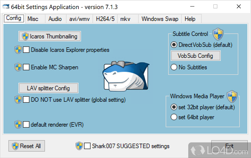 Enjoy full playback of all of media files without breaking system, thanks to this codec pack that supports numerous formats - Screenshot of Shark007 Codecs