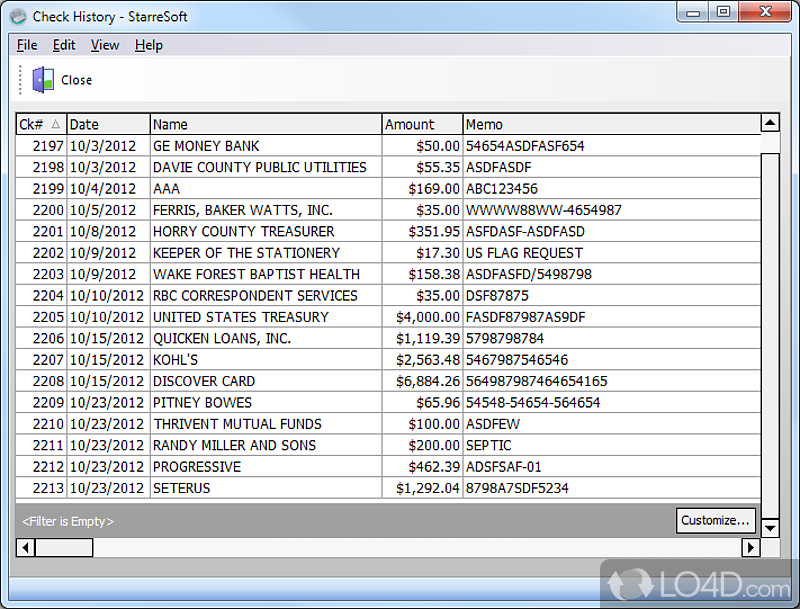 Create custom check layouts - Screenshot of Star Check Writer