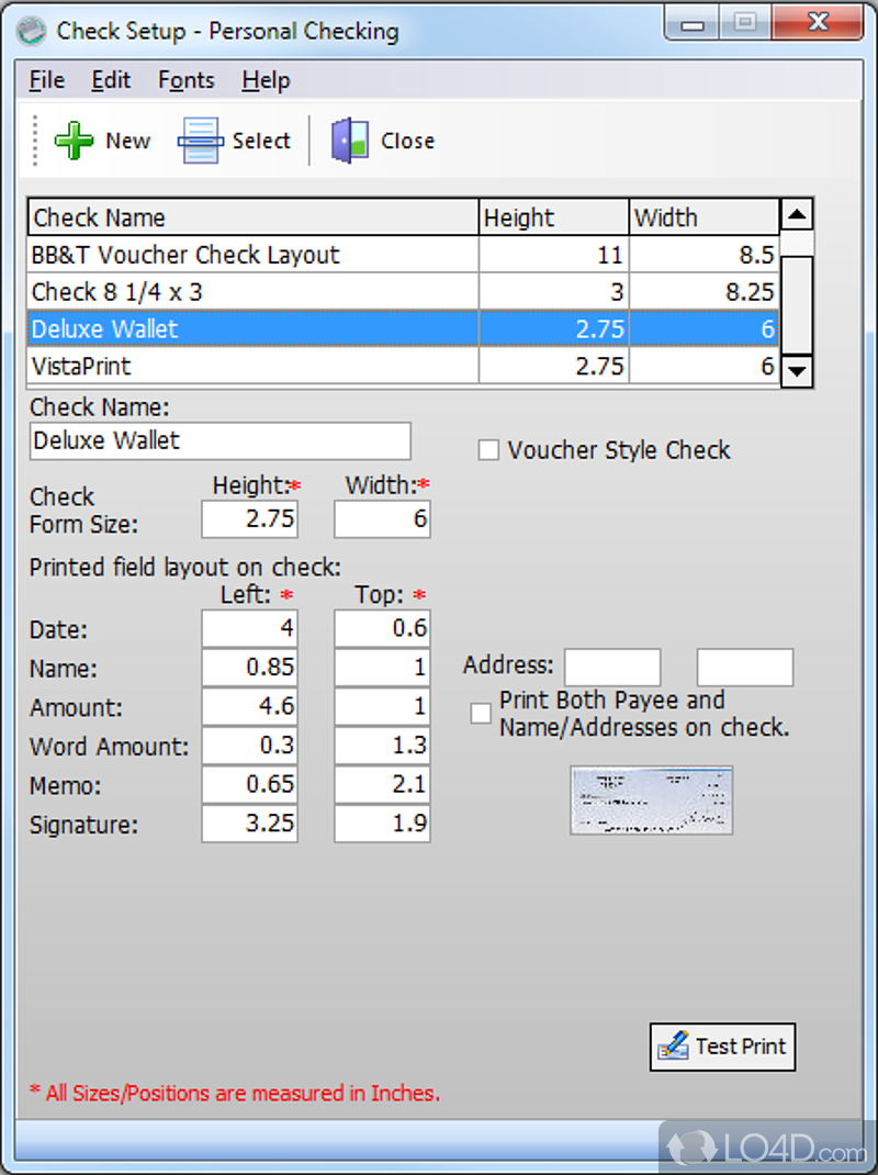 Star Check Writer screenshot