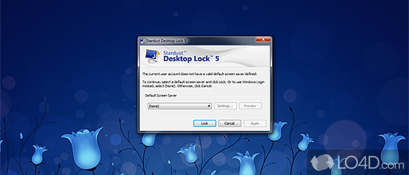 Make sure desktop remains protected from pranksters - Screenshot of Stardust Desktop Lock
