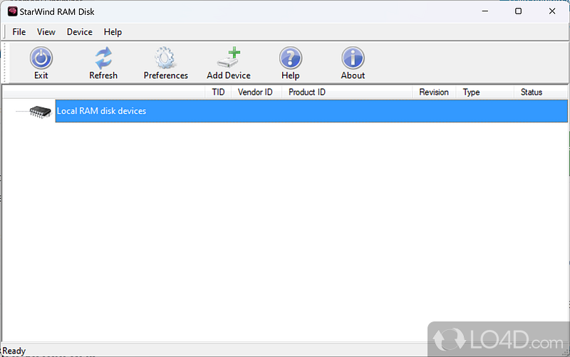 Practical and app that provides you with a means of creating RAM disk devices in order to store temporary files on them - Screenshot of StarWind RAM Disk