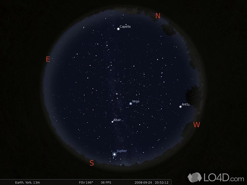 Show or hide specific objects - Screenshot of Stellarium