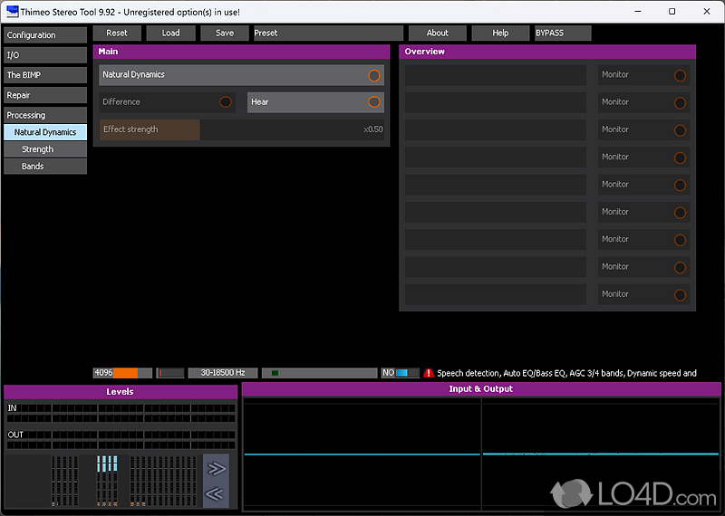 Enhance audio using a large number of processors - Screenshot of Stereo Tool