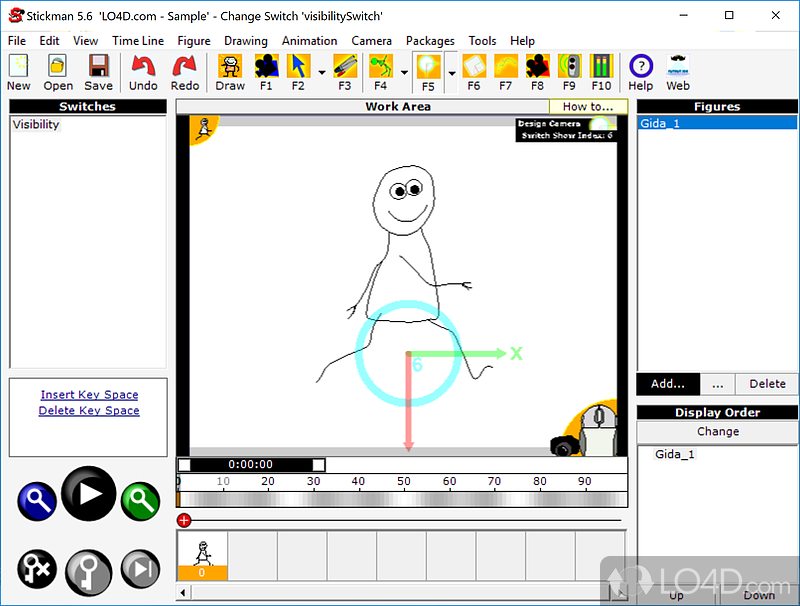 Shape up a new animation scene - Screenshot of Stickman