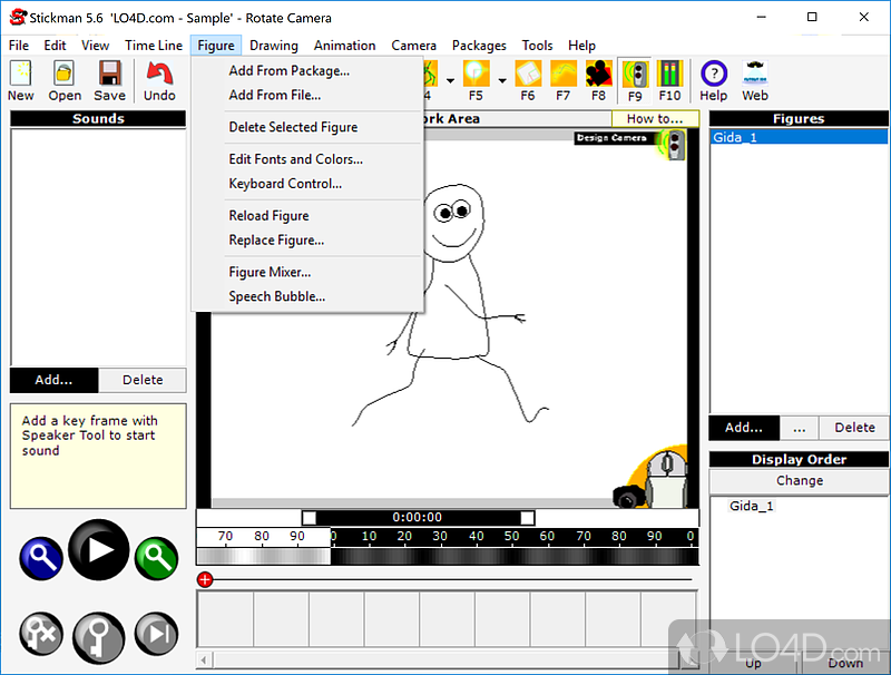 Stickman: User interface - Screenshot of Stickman