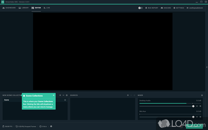 Packs dozens of overlays and a dashboard for more natural management - Screenshot of Streamlabs OBS