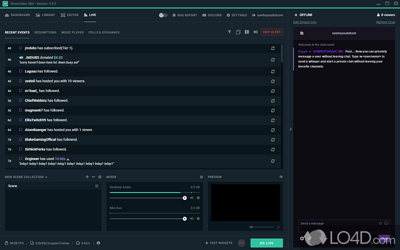 Streamlabs OBS: Free and Reliable - Screenshot of Streamlabs OBS