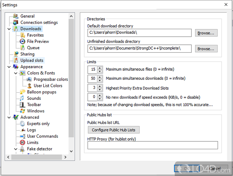 Client for sharing files in DC network - Screenshot of StrongDC++