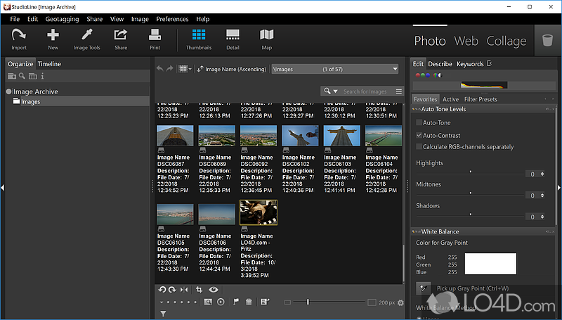 Edit, organise and share your images - Screenshot of StudioLine Photo Classic