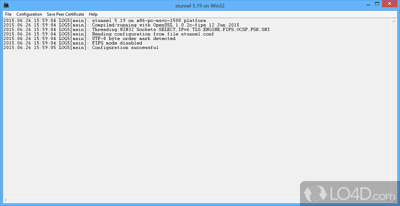 Can add SSL functionality to inetd daemons like POP2, POP3 - Screenshot of Stunnel