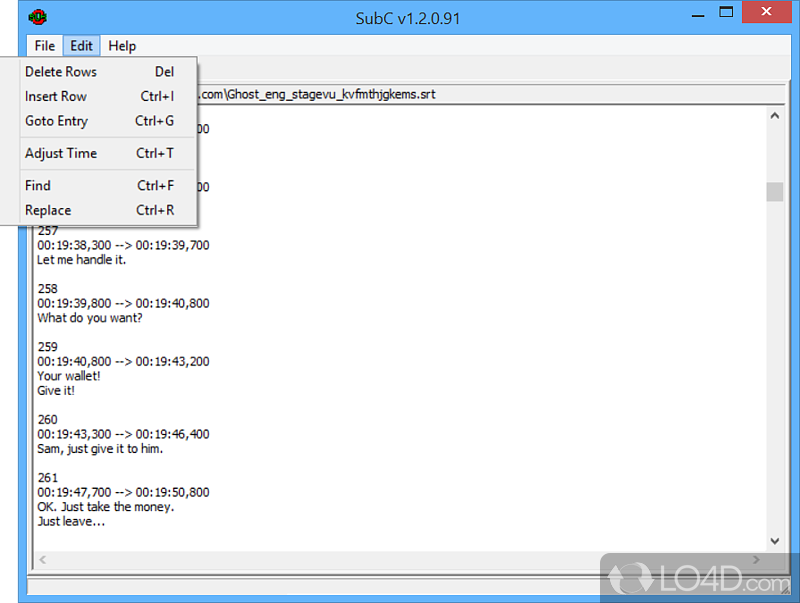 A reliable and efficient subtitle convertor - Screenshot of SubC