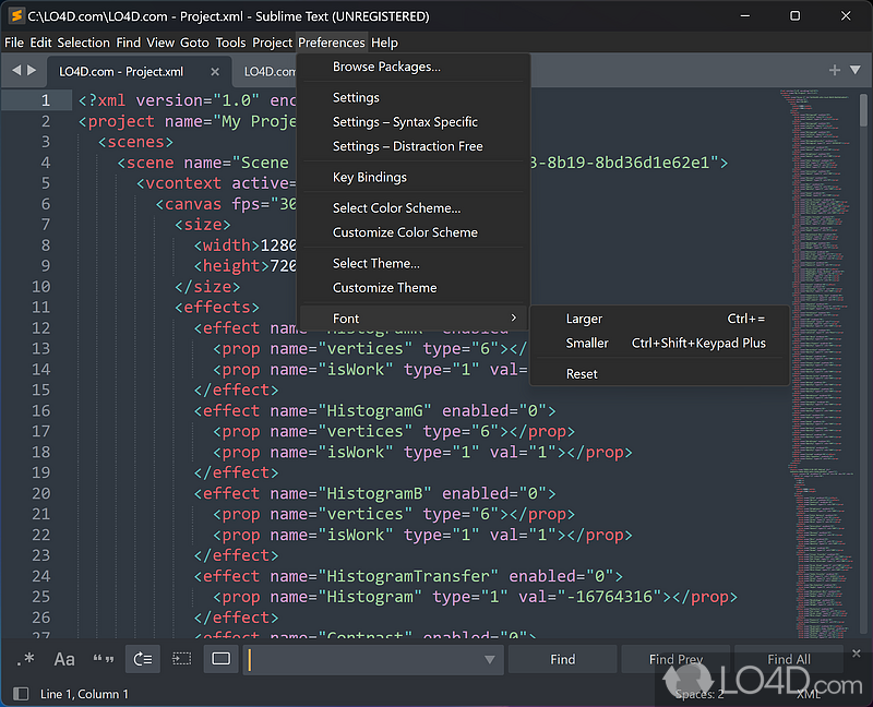 Maintaining a clean, focused view of your code - Screenshot of Sublime Text