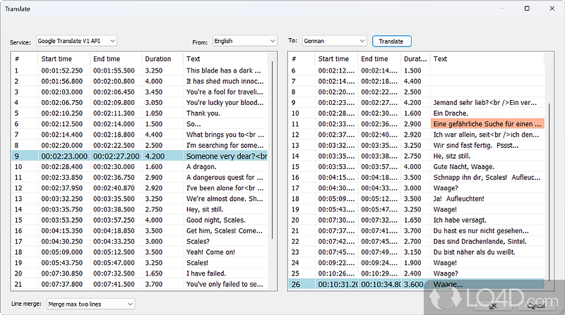 Edit virtually any type of subtitle file with tons of options - Screenshot of Subtitle Edit