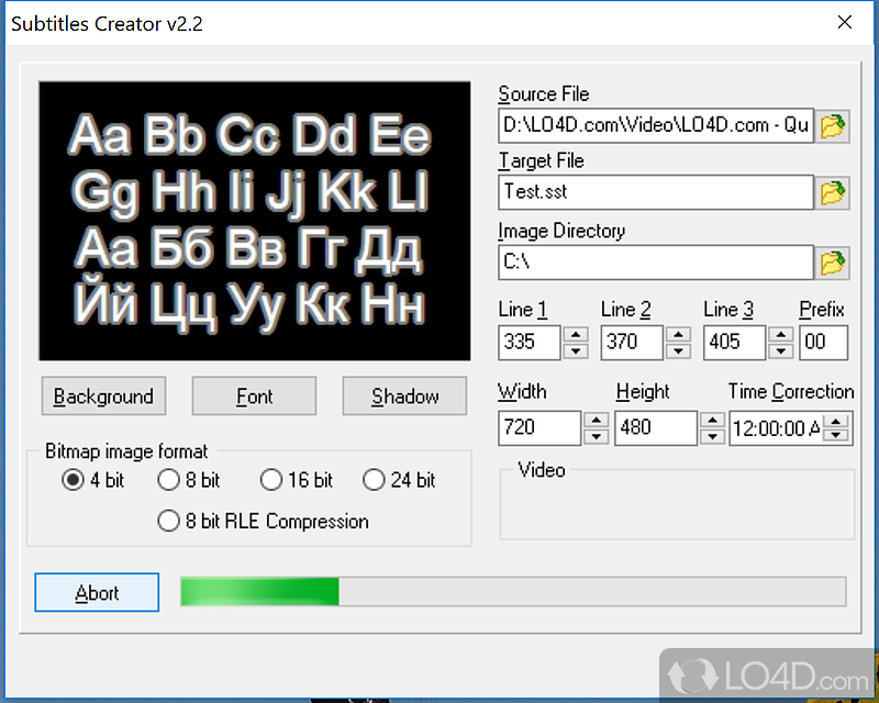 Subtitles Creator: User interface - Screenshot of Subtitles Creator