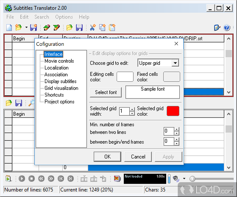 Complete program for translating subtitles - Screenshot of Subtitles Translator