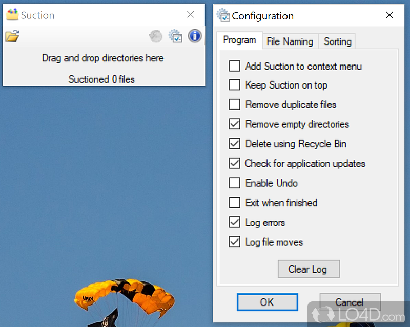 A tiny application to help tidy up your folders - Screenshot of Suction