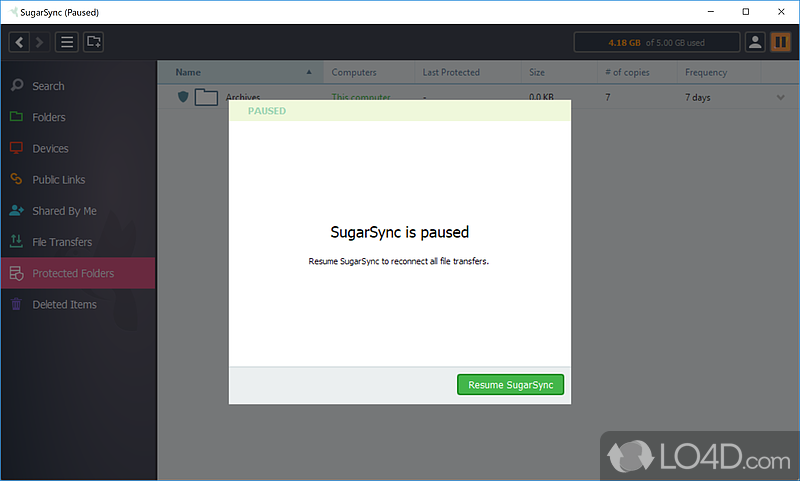 Mobile Productivity - Screenshot of SugarSync