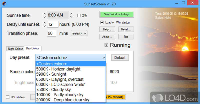 Sync the screen brightness and color with your sleep cycle - Screenshot of SunsetScreen