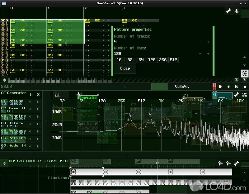 sunvox push down