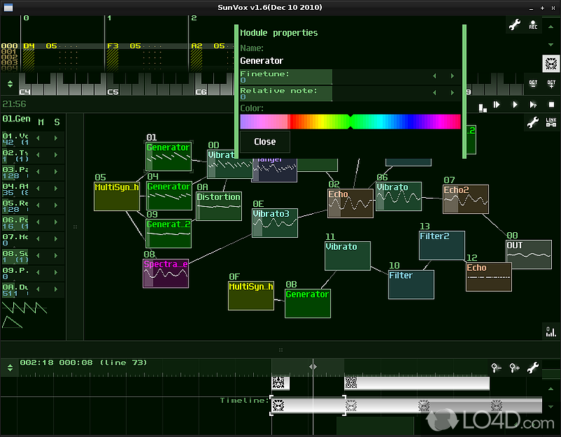 sunvox fading music