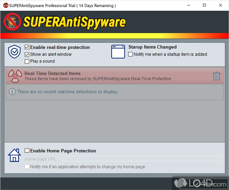 Real-Time Protection - Screenshot of SUPERAntiSpyware Pro