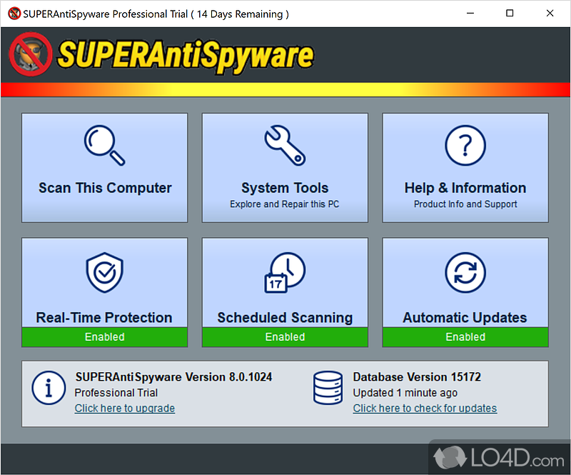 SUPERAntiSpyware Pro: SuperAntiSpyware - Screenshot of SUPERAntiSpyware Pro