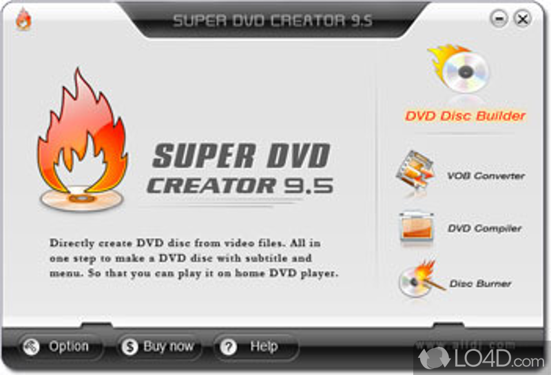 Convert all of AVI and DivX video files to VCD/SVCD or DVD format - Screenshot of Super DVD Creator