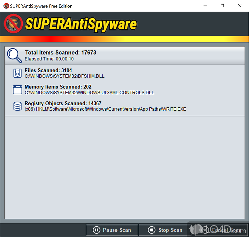 SUPERAntiSpyware Free: SuperAntiSpyware - Screenshot of SUPERAntiSpyware Free