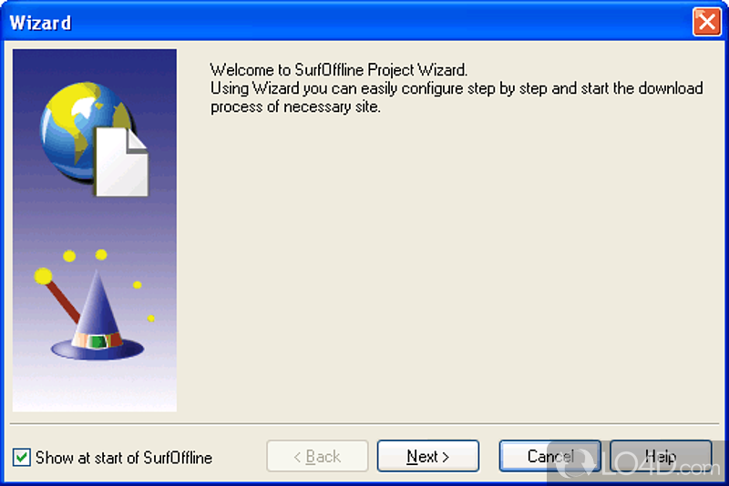SurfOffline: User interface - Screenshot of SurfOffline
