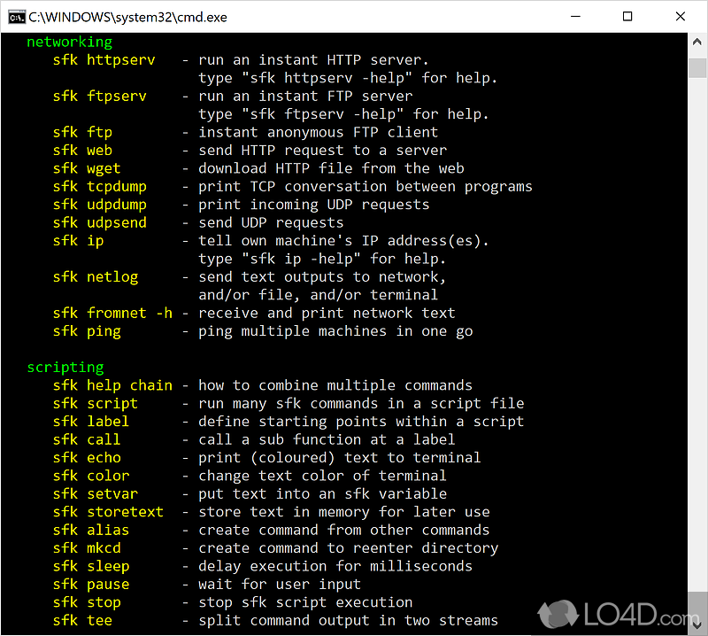 An excellent command line tool - Screenshot of Swiss File Knife