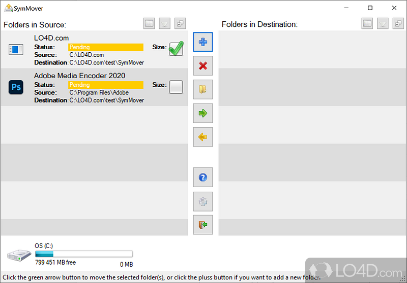 Can virtually move folders betweeb drives without breaking the installed software - Screenshot of SymMover