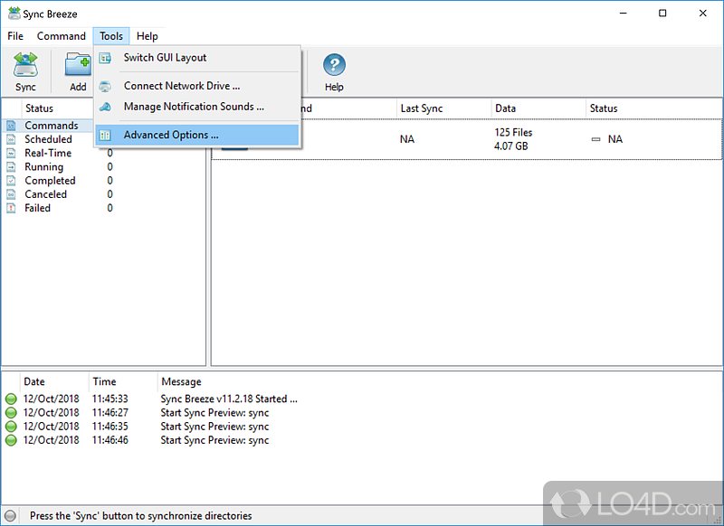 A versatile synchronization utility - Screenshot of Sync Breeze