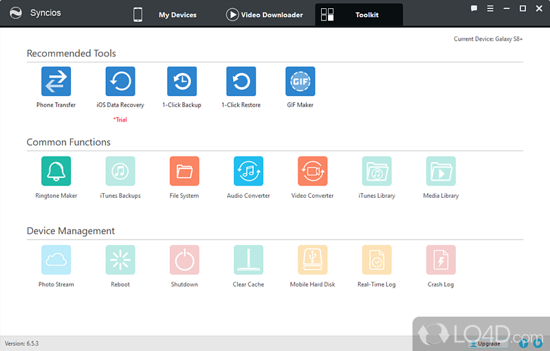 Manage, back up and transfer files - Screenshot of Syncios