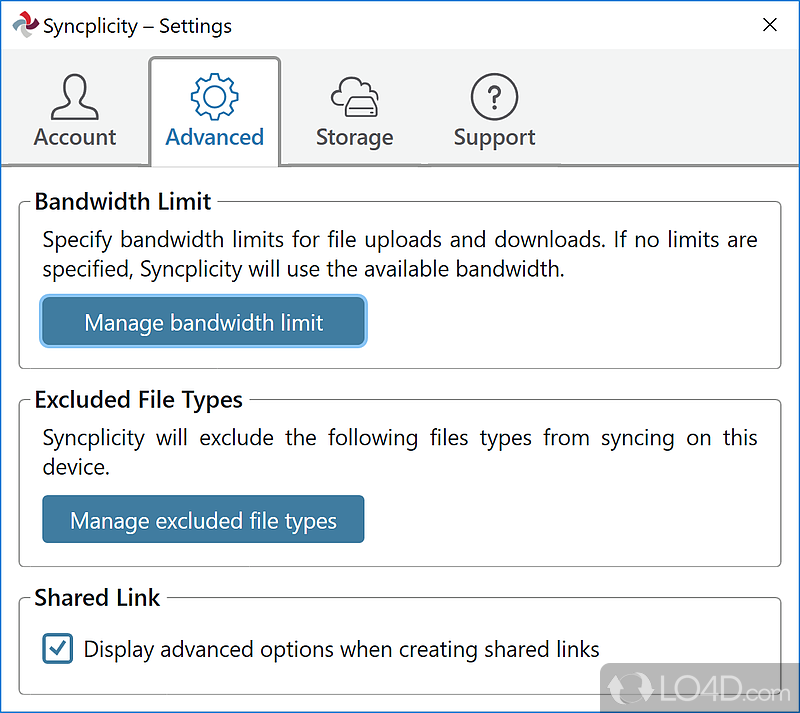 Backup and sync files to a 2 GB virtual drive - Screenshot of Syncplicity