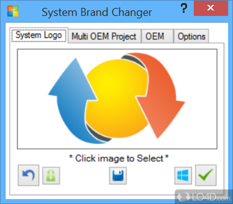 Change the system logo with a custom image and modify the OEM information in just seconds - Screenshot of System Brand Changer