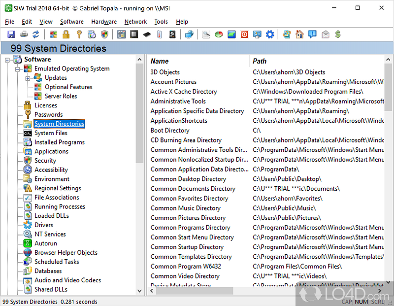 Simple utility that displays helpful information about your system - Screenshot of System Information Tool