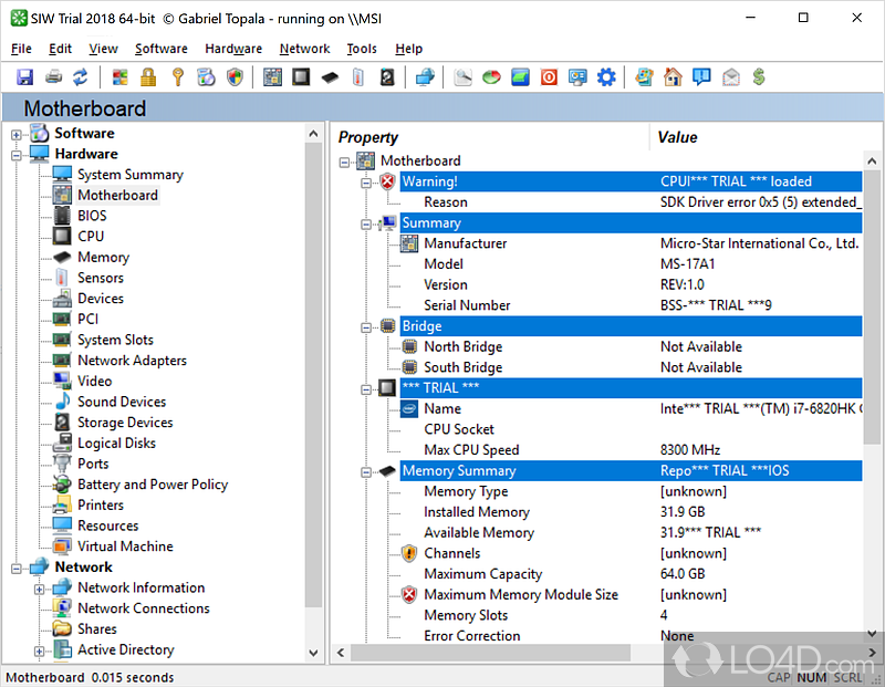 Perform computer configuration analysis and diagnostics - Screenshot of System Information Tool