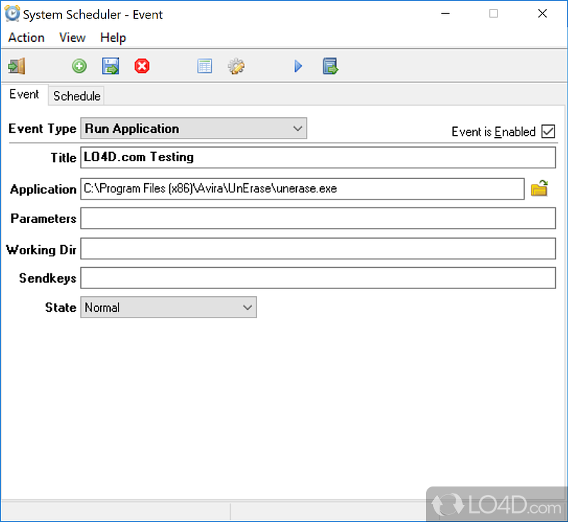 Easily configure time interval - Screenshot of System Scheduler Free