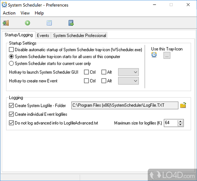 System Scheduler Free screenshot