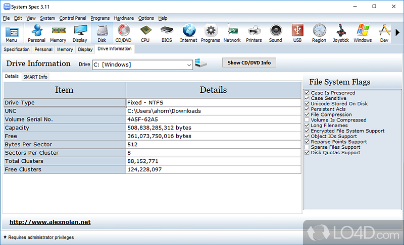 Produce a Specification of PC System - Screenshot of System Spec