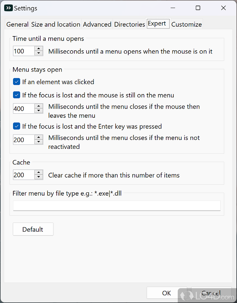 A start menu utility for PC - Screenshot of SystemTrayMenu