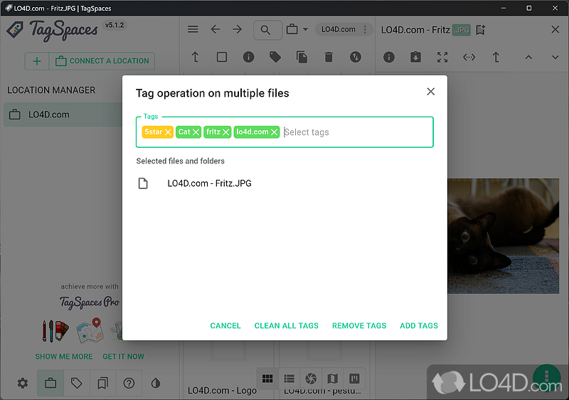 Organize your photos, files, recipes or invoices in the same way - Screenshot of TagSpaces