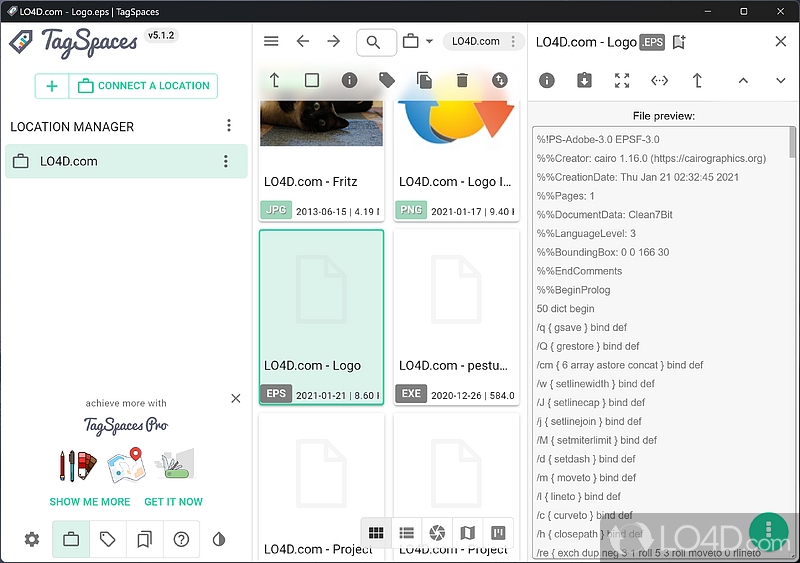 TagSpaces: JavaScript - Screenshot of TagSpaces