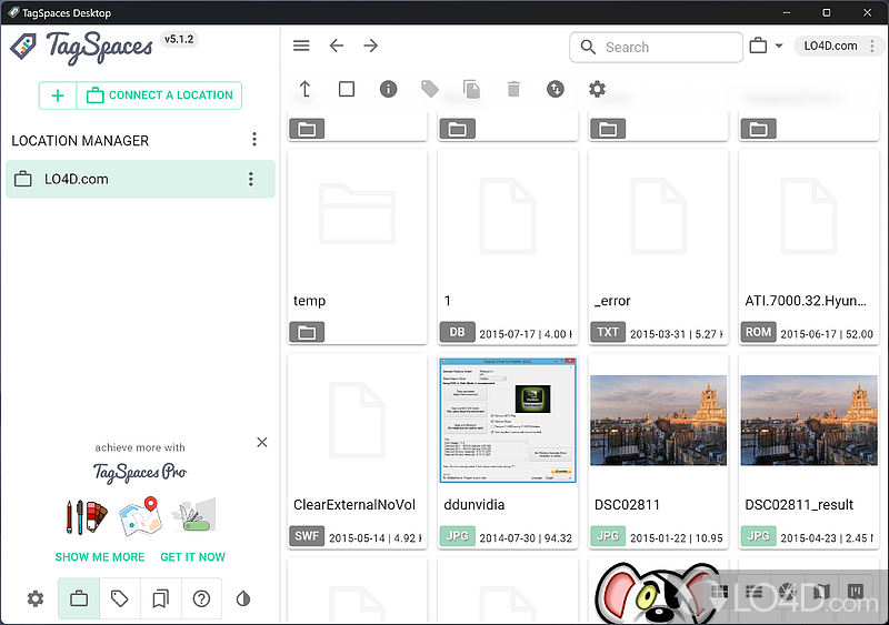 Software solution that helps you quickly organize files, tag them, then easily locate them when needed - Screenshot of TagSpaces