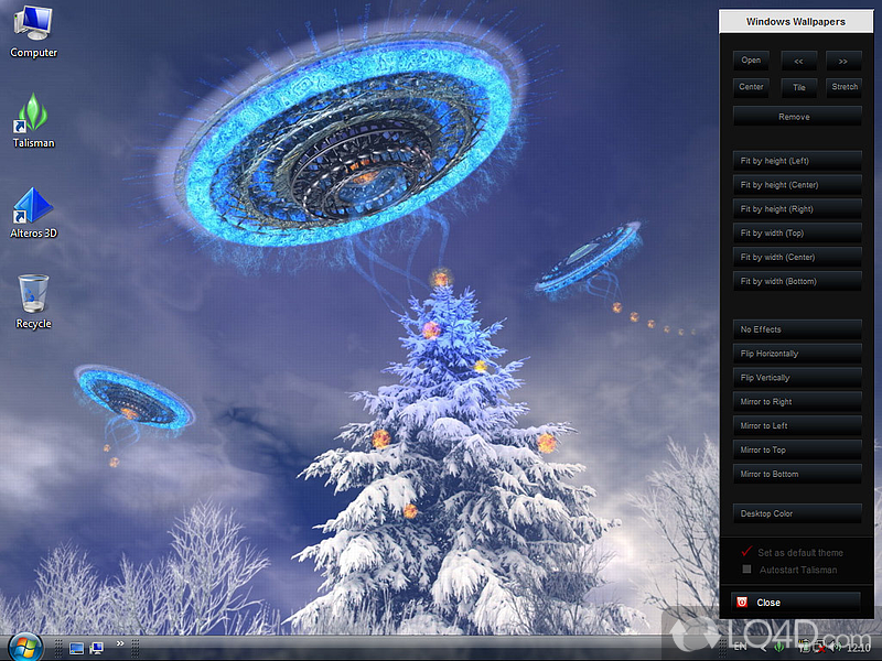 Talisman Desktop: User interface - Screenshot of Talisman Desktop