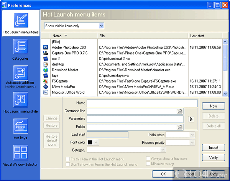 Program designed to make it easier to launch, manage - Screenshot of Task Commander
