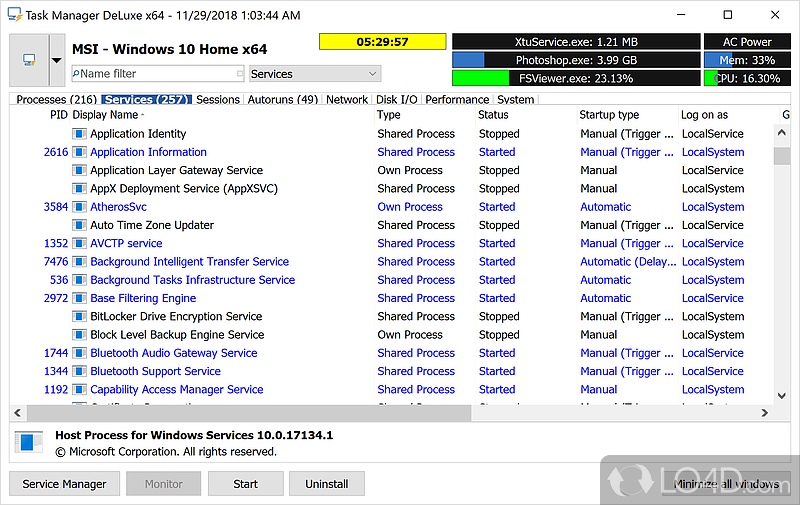 Task manager for power users - Screenshot of Task Manager DeLuxe