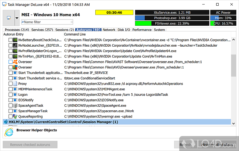 Task Manager DeLuxe: USB drive - Screenshot of Task Manager DeLuxe